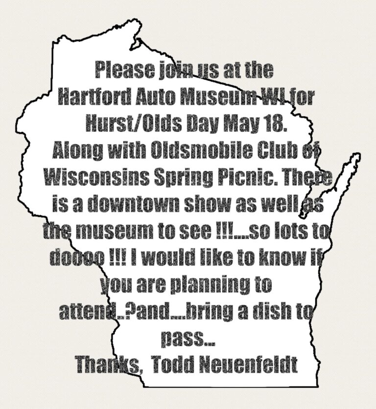 Hurst/Olds Day - The Hurst/Olds Club of America